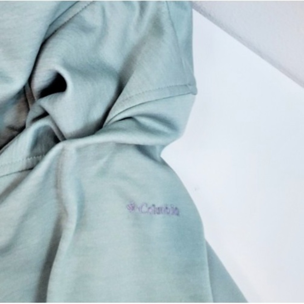 Womens Large Seafoam Green Water Resistant Funnel Neck Pullover Columbia - Picture 9 of 9